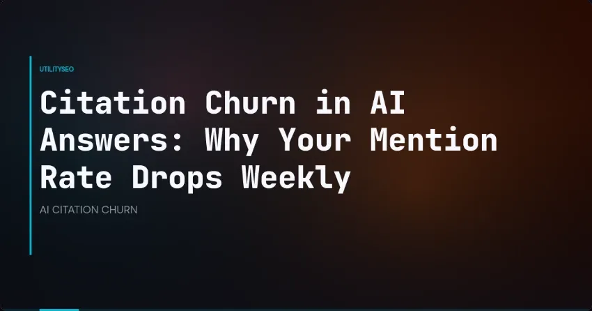 Citation Churn in AI Answers: Why Your Mention Rate Drops Weekly