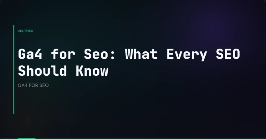 GA4 für SEO