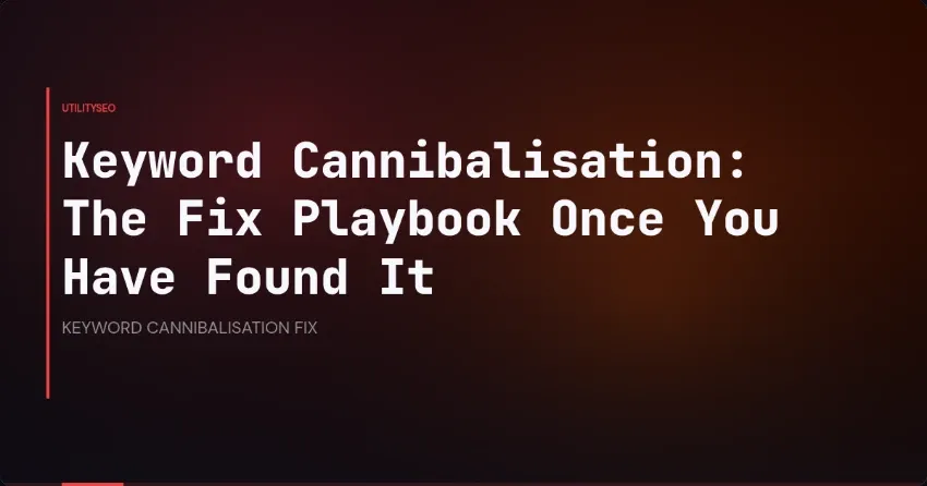 Keyword Cannibalisation: The Fix Playbook Once You Have Found It