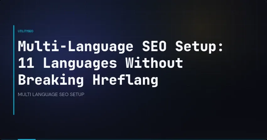 Multi-Language SEO Setup: 11 Languages Without Breaking Hreflang