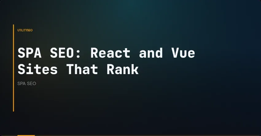 SPA SEO: React and Vue Sites That Rank