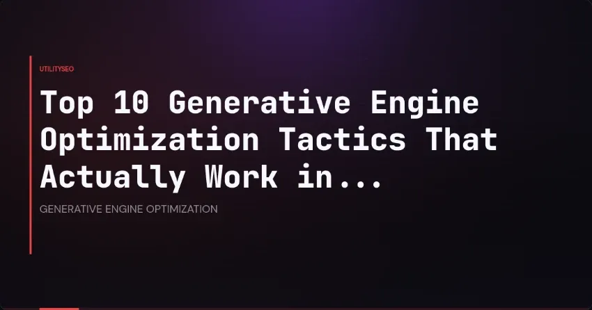Mehr Online-Sichtbarkeit mit bewährten Strategien für Generative Engine Optimization