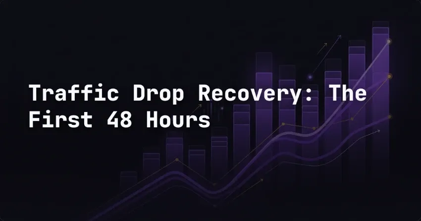 Traffic Drop Recovery: The First 48 Hours
